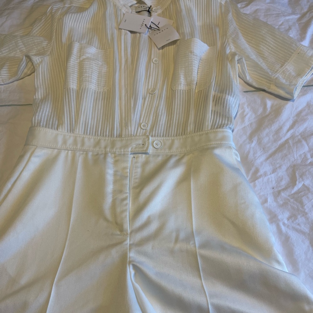 Sandro white romper size 42 new with tags